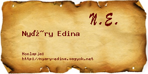 Nyáry Edina névjegykártya